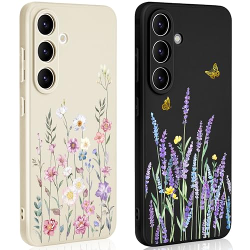 Ciciber Ttusy 2 Stück Hülle für Samsung Galaxy S25 Plus Handyhülle Weiß Silikon mit Muster Blumen Matte Case Stoßfest Dünn Ästhetik Frauen Mädchen Weich TPU Schutzhülle Tasche für Samsung S25 Plus Ciciber Ttusy 2 Stück Hülle für Samsung Galaxy S25 Plus Handyhülle Weiß Silikon mit Muster Blumen Matte Case Stoßfest Dünn Ästhetik Frauen Mädchen Weich TPU Schutzhülle Tasche für Samsung S25 Plus von Ciciber Ttusy