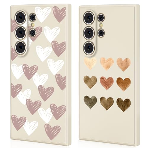 Ciciber Ttusy 2 Stück Hülle für Samsung Galaxy S25 Ultra Handyhülle Weiß Silikon mit Muster Herz Case Stoßfest Dünn Ästhetik Frauen Mädchen Weich TPU Schutzhülle Tasche für Samsung S25 Ultra Ciciber Ttusy 2 Stück Hülle für Samsung Galaxy S25 Ultra Handyhülle Weiß Silikon mit Muster Herz Case Stoßfest Dünn Ästhetik Frauen Mädchen Weich TPU Schutzhülle Tasche für Samsung S25 Ultra von Ciciber Ttusy