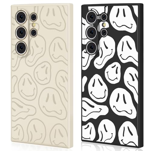 Ciciber Ttusy 2 Stück Hülle für Samsung Galaxy S25 Ultra Handyhülle Weiß Silikon mit Muster Lächelndes Gesicht Matte Case Stoßfest Dünn Ästhetik Frauen Mädchen Schutzhülle für Samsung S25 Ultra Ciciber Ttusy 2 Stück Hülle für Samsung Galaxy S25 Ultra Handyhülle Weiß Silikon mit Muster Lächelndes Gesicht Matte Case Stoßfest Dünn Ästhetik Frauen Mädchen Schutzhülle für Samsung S25 Ultra von Ciciber Ttusy