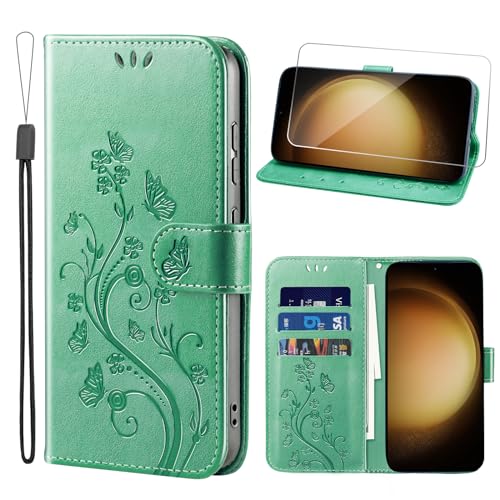 Ciciber Ttusy Handyhülle für Samsung Galaxy A35 5G Hülle Premium PU Leder, Klappbar Schutzhülle und Schutzfolie, Flip Wallet Case stoßfest Tasche mit Kartenfach Klapphülle Motiv, Grün Ciciber Ttusy Handyhülle für Samsung Galaxy A35 5G Hülle Premium PU Leder, Klappbar Schutzhülle und Schutzfolie, Flip Wallet Case stoßfest Tasche mit Kartenfach Klapphülle Motiv, Grün von Ciciber Ttusy