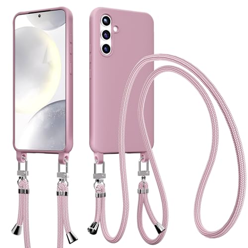 Ciciber Ttusy Handykette Hülle für Samsung Galaxy A14 4G/5G mit Band, Weiches TPU Silikon Schutzhülle HandyHülle mit Kordel zum Umhängen Necklace Hülle für Samsung A14 - Roségold Ciciber Ttusy Handykette Hülle für Samsung Galaxy A14 4G/5G mit Band, Weiches TPU Silikon Schutzhülle HandyHülle mit Kordel zum Umhängen Necklace Hülle für Samsung A14 - Roségold von Ciciber Ttusy