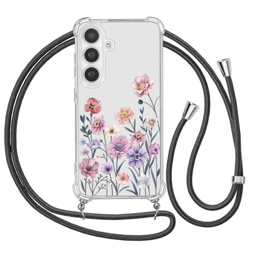Ciciber Ttusy Handykette Hülle für Samsung Galaxy A15 mit Band, Durchsichtig Muster Blumen Case Weiches Silikon Schutzhülle mit Kordel zum Umhängen Necklace HandyHülle für Samsung A15 4G/5G, 04 Ciciber Ttusy Handykette Hülle für Samsung Galaxy A15 mit Band, Durchsichtig Muster Blumen Case Weiches Silikon Schutzhülle mit Kordel zum Umhängen Necklace HandyHülle für Samsung A15 4G/5G, 04 von Ciciber Ttusy