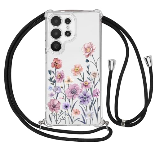Ciciber Ttusy Handykette Hülle für Samsung Galaxy S22 Ultra mit Band, Durchsichtig Muster Blumen Case Weiches Silikon Schutzhülle mit Kordel zum Umhängen Necklace HandyHülle für Samsung S22 Ultra, 04 Ciciber Ttusy Handykette Hülle für Samsung Galaxy S22 Ultra mit Band, Durchsichtig Muster Blumen Case Weiches Silikon Schutzhülle mit Kordel zum Umhängen Necklace HandyHülle für Samsung S22 Ultra, 04 von Ciciber Ttusy