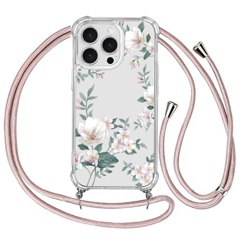 Ciciber Ttusy Handykette Hülle für iPhone 15 Pro mit Band, Stoßfest Durchsichtig Muster Blumen Case Weiches Silikon Schutzhülle mit Kordel zum Umhängen Necklace HandyHülle für iPhone 15 Pro, 03 Ciciber Ttusy Handykette Hülle für iPhone 15 Pro mit Band, Stoßfest Durchsichtig Muster Blumen Case Weiches Silikon Schutzhülle mit Kordel zum Umhängen Necklace HandyHülle für iPhone 15 Pro, 03 von Ciciber Ttusy