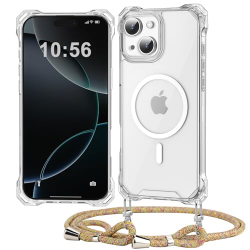 Ciciber Ttusy Handykette Hülle für iPhone 15 mit Band, Magsafe PC Zurück Schutzhülle HandyHülle mit Kordel zum Umhängen Necklace Hülle für iPhone 15 - Regenbogen Ciciber Ttusy Handykette Hülle für iPhone 15 mit Band, Magsafe PC Zurück Schutzhülle HandyHülle mit Kordel zum Umhängen Necklace Hülle für iPhone 15 - Regenbogen von Ciciber Ttusy