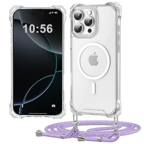 Ciciber Ttusy Handykette Hülle für iPhone 16 Pro Max mit Band, Magsafe PC Zurück Schutzhülle HandyHülle mit Kordel zum Umhängen Necklace Hülle für iPhone 16 Pro Max - Lila Regenbogen Ciciber Ttusy Handykette Hülle für iPhone 16 Pro Max mit Band, Magsafe PC Zurück Schutzhülle HandyHülle mit Kordel zum Umhängen Necklace Hülle für iPhone 16 Pro Max - Lila Regenbogen von Ciciber Ttusy