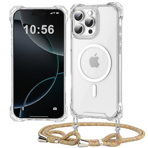 Ciciber Ttusy Handykette Hülle für iPhone 16 Pro Max mit Band, Magsafe PC Zurück Schutzhülle HandyHülle mit Kordel zum Umhängen Necklace Hülle für iPhone 16 Pro Max - Regenbogen Ciciber Ttusy Handykette Hülle für iPhone 16 Pro Max mit Band, Magsafe PC Zurück Schutzhülle HandyHülle mit Kordel zum Umhängen Necklace Hülle für iPhone 16 Pro Max - Regenbogen von Ciciber Ttusy
