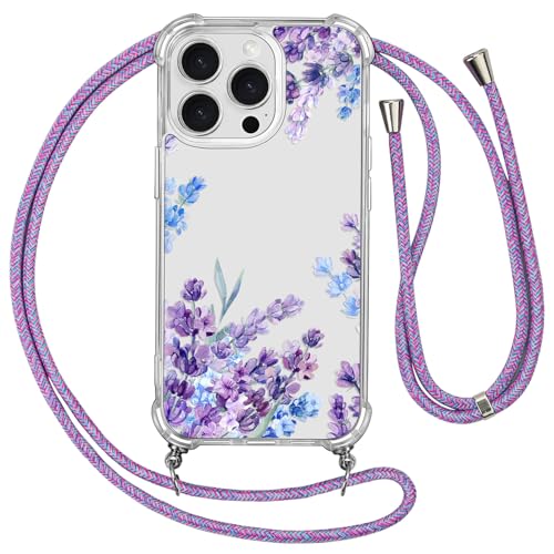 Ciciber Ttusy Handykette Hülle für iPhone 16 Pro mit Band, Stoßfest Durchsichtig Muster Blumen Case Weiches Silikon Schutzhülle mit Kordel zum Umhängen Necklace HandyHülle für iPhone 16 Pro, 01 Ciciber Ttusy Handykette Hülle für iPhone 16 Pro mit Band, Stoßfest Durchsichtig Muster Blumen Case Weiches Silikon Schutzhülle mit Kordel zum Umhängen Necklace HandyHülle für iPhone 16 Pro, 01 von Ciciber Ttusy