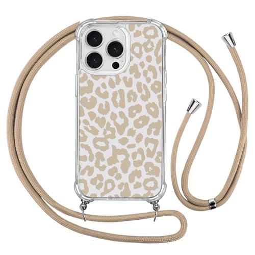Ciciber Ttusy Handykette Hülle für iPhone 16 Pro mit Band, Stoßfest Durchsichtig Muster Leopard Case Weiches Silikon Schutzhülle mit Kordel zum Umhängen Necklace HandyHülle für iPhone 16 Pro, 06 Ciciber Ttusy Handykette Hülle für iPhone 16 Pro mit Band, Stoßfest Durchsichtig Muster Leopard Case Weiches Silikon Schutzhülle mit Kordel zum Umhängen Necklace HandyHülle für iPhone 16 Pro, 06 von Ciciber Ttusy