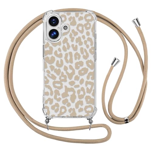 Ciciber Ttusy Handykette Hülle für iPhone 16 mit Band, Stoßfest Durchsichtig Muster Leopard Case Weiches Silikon Schutzhülle mit Kordel zum Umhängen Necklace HandyHülle für iPhone 16, 06 Ciciber Ttusy Handykette Hülle für iPhone 16 mit Band, Stoßfest Durchsichtig Muster Leopard Case Weiches Silikon Schutzhülle mit Kordel zum Umhängen Necklace HandyHülle für iPhone 16, 06 von Ciciber Ttusy