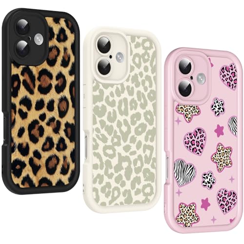 Ciciber 3 Stück Hülle für iPhone 16 Handyhülle Silikon mit Muster Leopard Matte Case Stoßfest Dünn Ästhetik Frauen Mädchen Weich TPU Schutzhülle Tasche für iPhone 16 6.1" Ciciber 3 Stück Hülle für iPhone 16 Handyhülle Silikon mit Muster Leopard Matte Case Stoßfest Dünn Ästhetik Frauen Mädchen Weich TPU Schutzhülle Tasche für iPhone 16 6.1" von Ciciber