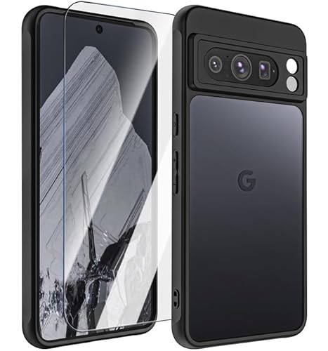 Ciciber für Google Pixel 8 Pro Hülle, Handyhülle Pixel 8 Pro Mattierte Durchscheinende Anti-Fingerabdruck Kratzfest Schutzhülle Stoßfest TPU Case Cover für Pixel 8 Pro 6,7 Zoll -Schwarz von Ciciber