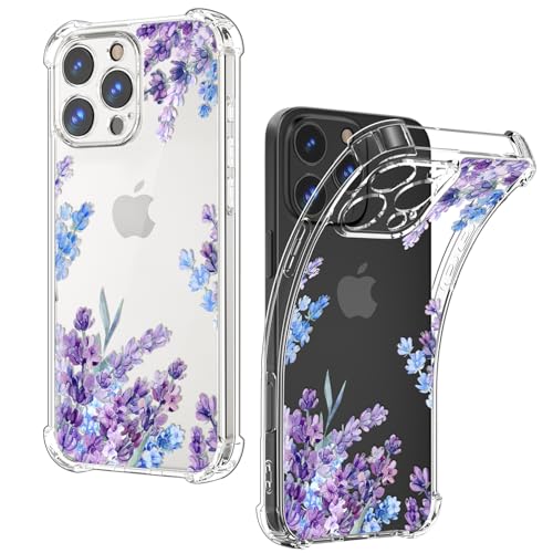 Ciciber für iPhone 16 Pro Hülle, Transparent Handyhülle für iPhone 16 Pro Dünn Mädchen Muster Stoßfest Schutzhülle iPhone 16 Pro Case TPU Cover mit Lavendel Blumen Motiv Ciciber für iPhone 16 Pro Hülle, Transparent Handyhülle für iPhone 16 Pro Dünn Mädchen Muster Stoßfest Schutzhülle iPhone 16 Pro Case TPU Cover mit Lavendel Blumen Motiv von Ciciber