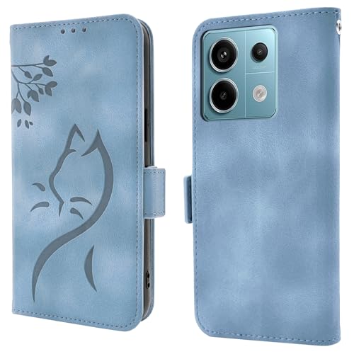 Cicili Handyhülle für Xiaomi Redmi Note 13 Pro 5G/Xiaomi Poco X6 5G - Leder Flip Case mit Ständerfunktion, Magnetisch, Blau von Cicili