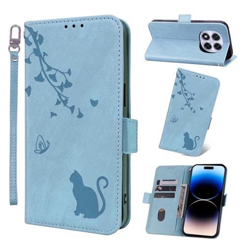 Cicili Handyhülle für Xiaomi Redmi Note 14 Pro / 14 Pro Plus 5G Hülle, PU Leder Klapphülle Redmi Note 14 Pro 5G Hülle, Flip Case Cover Redmi Note 14 Pro+ 5G Schutzhülle Handytasche, Blau von Cicili