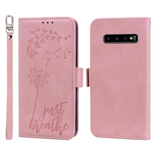 Cicili Hülle Kompatibel mitSamsung Galaxy S10 6.1" Klappbar Stoßfestes PU Leder Flip Brieftasche Handyhülle mit Kartenfächern und Standfunktion Eingebaute Magnetisch Handytasche - Rosa von Cicili