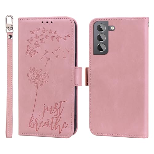 Cicili Hülle Kompatibel mitSamsung Galaxy S21 FE 5G 6.4" Klappbar Stoßfestes PU Leder Flip Brieftasche Handyhülle mit Kartenfächern und Standfunktion Eingebaute Magnetisch Handytasche - Rosa von Cicili