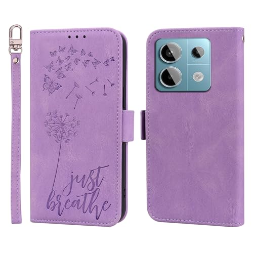 Cicili Hülle Kompatibel mitXiaomi Redmi Note 13 Pro 6.67" Klappbar Stoßfestes PU Leder Flip Brieftasche Handyhülle mit Kartenfächern und Standfunktion Eingebaute Magnetisch Handytasche - Lila von Cicili