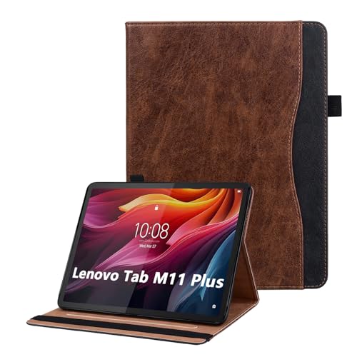 Cicili Hülle für Lenovo Tab M11 Plus/Lenovo Tab K11 Plus 11.4 Zoll 2024 Folio Schutzhülle mit Tasche Ständer PU Lederhülle Flip Case Cover für Tab K11 Plus Tablette,Braun von Cicili
