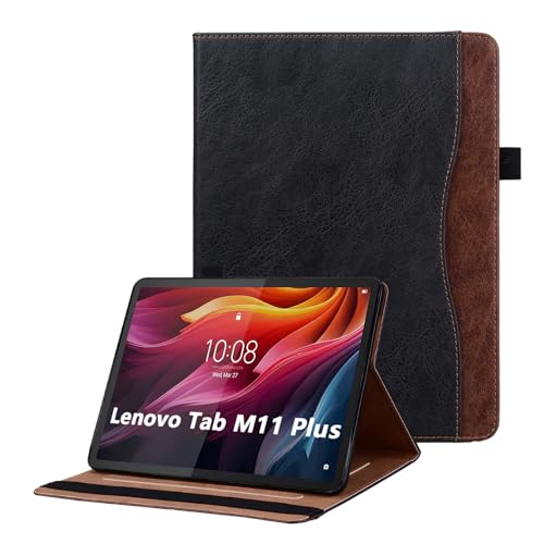 Cicili Hülle für Lenovo Tab M11 Plus/Lenovo Tab K11 Plus 11.4 Zoll 2024 Folio Schutzhülle mit Tasche Ständer PU Lederhülle Flip Case Cover für Tab K11 Plus Tablette,Schwarz von Cicili