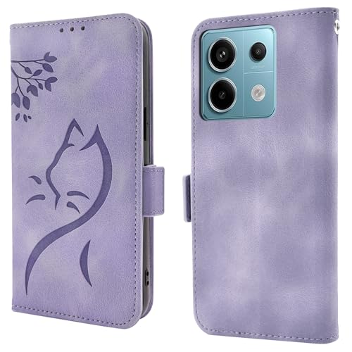 Handyhülle für Xiaomi Redmi Note 13 Pro 5G/Xiaomi Poco X6 5G Hülle Leder Ständer Kartenfach Schutzhülle mit Magnetisch Klapphülle Redmi Note 13 Pro 5G/Poco X6 5G Wallet Flip Case Cover Tasche Violett von Cicili