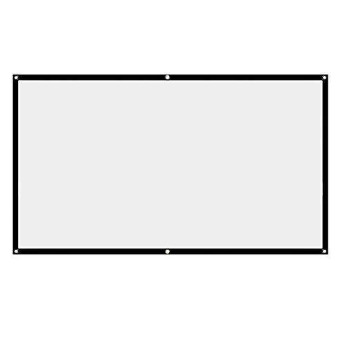 Projektor-Leinwand, weiße Projektor-Leinwand, 16:9, knitterfrei, für Heimkino, Faltbare Projektionswand, 72 Zoll von Cicony