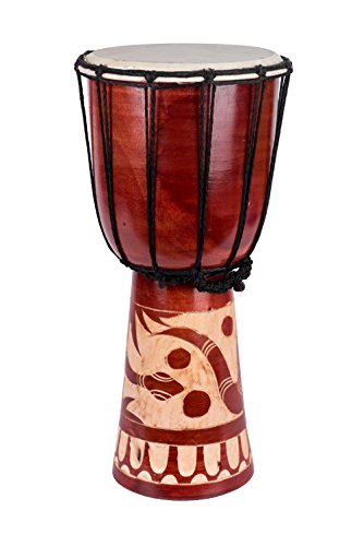 15cm Djembe Trommel Bongo Schlange Natur A22 von Ciffre