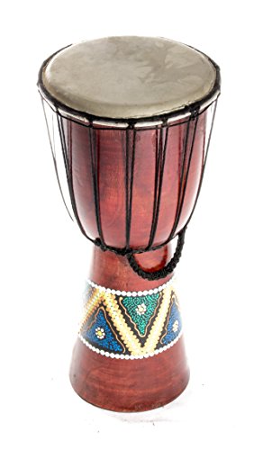 20cm Djembe Bunt Bemalt Djembe Trommel Bongo Drum Handtrommel Buschtrommel Percussion Kinder Fair Trade von Ciffre