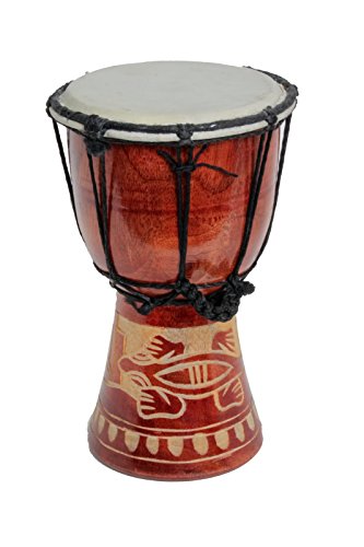 20cm Djembe Trommel Bongo Gecko Holz A3 von Ciffre