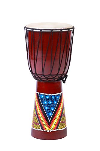 20cm x 10cm (Höhe x Durchmesser) Kinder Djembe Drum Trommel Bongo handbemalt von Ciffre