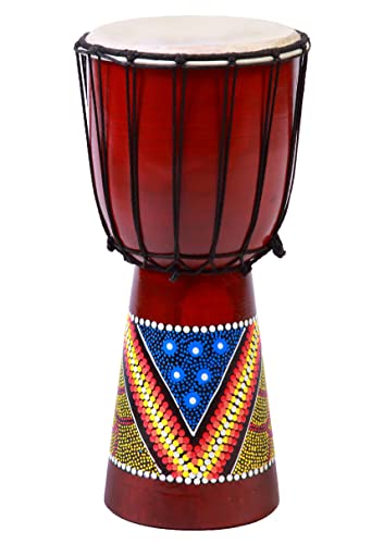 40cm Anfänger Djembe Trommel Bongo Drum Holz Bunt Bemalt von Ciffre