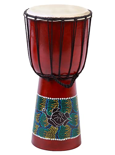 40cm Anfänger Djembe Trommel Bongo Drum Holz Bunt Schildkröte von Ciffre