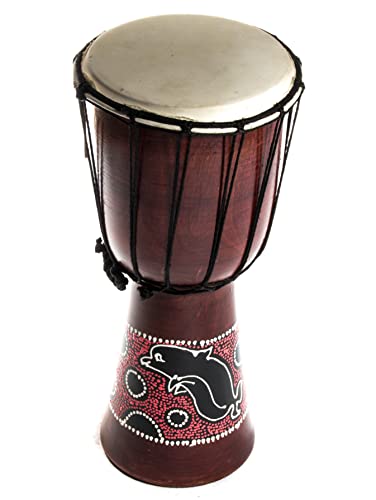 40cm Djembe Trommel Bongo Holztrommel Drum Darbuka Kinder Guter Klang Delfin von Ciffre