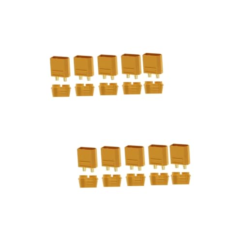 Ciieeo 10 Sätze XT Connector männlich isoliert mehrere führen Powerbank für Ladung xt90h-Anschlussstecker xt90h-Batterieanschluss Batteriestecker xt90h xt90h-Stecker Gelb von Ciieeo