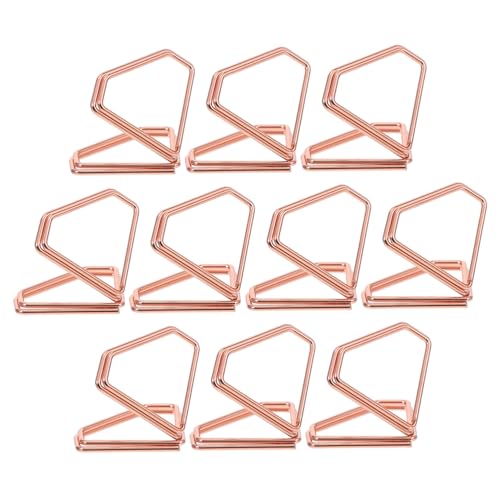 Ciieeo 10 Stück Dreieck-Notizhalter Inhaber einer Visitenkarte lustige Büroklammern farbige Büroklammern klein Mini-Tischkartenhalter Mini -Papierclips Metall Rose Ciieeo 10 Stück Dreieck-Notizhalter Inhaber einer Visitenkarte lustige Büroklammern farbige Büroklammern klein Mini-Tischkartenhalter Mini -Papierclips Metall Rose von Ciieeo