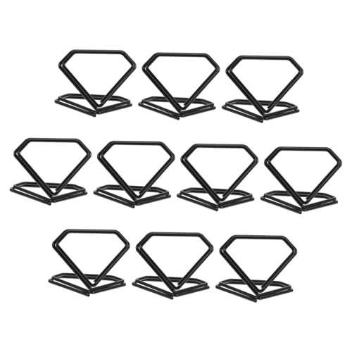 Ciieeo 10 Stück Visitenkartenhalter Aus Metall Süße Büroklammern Dreieck-notizhalter Mini -papierclips Kleine Bildhalter Memohalter Halter Für Büroklammern Black von Ciieeo