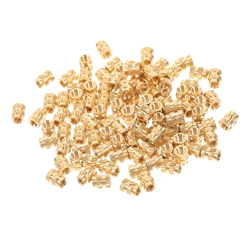 Ciieeo 100 Teiliges Set Mit Gewindeeinsätzen Für 3D Drucker Rändelmuttern Mit Innengewinde Für Spritzguss Einbettungsmuttern Für 3D Druck Mutterneinsätze Goldenes Kupfer von Ciieeo