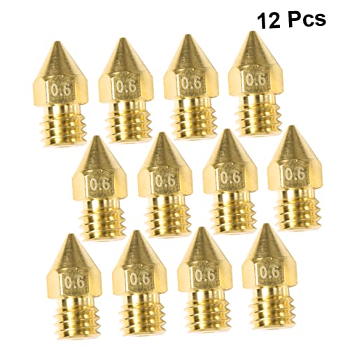 Ciieeo 12 Stücke 3D Druck Düse Messing 3D Drucker Düse Extruder Düse 3D Drucker Zubehör Goldene von Ciieeo