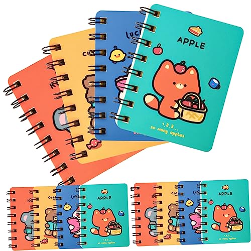 Ciieeo 12st Tragbares Notizbuch Notizblöcke Mini Gebundener Notizblock Mini-spiralnotizbücher Notizblock Für Taschen Taschen-notizbuchunterlage Gebundene Notiz Ideenheft Büro Klein Papier von Ciieeo