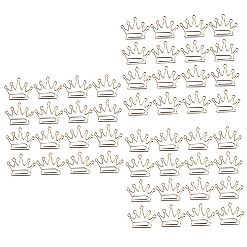 Ciieeo 150 STK Mini-seitenmarker Mini-bindeklammer Fotoclip Goldpapier Kleine Heftklammern Markierungsclips Süßer Ordner Anzug Mini-Ordner Roségoldene Binderclips Büro Handbuch Geschenk von Ciieeo