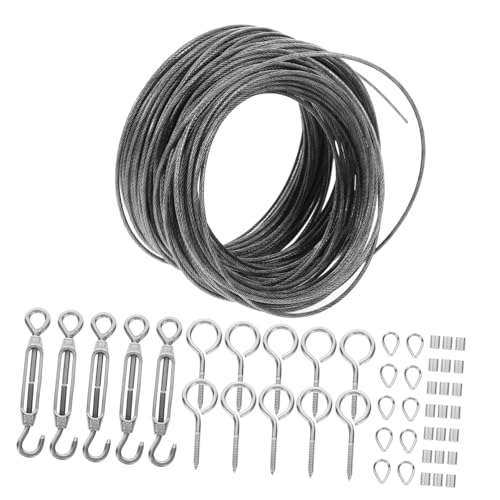 Ciieeo 1Satz Drahtseil Für Outdoor Lichterketten Robustes Seilsystem Mit Drahtspanner Zubehör Für Korrosionsbeständig Langlebig Ciieeo 1Satz Drahtseil Für Outdoor Lichterketten Robustes Seilsystem Mit Drahtspanner Zubehör Für Korrosionsbeständig Langlebig von Ciieeo