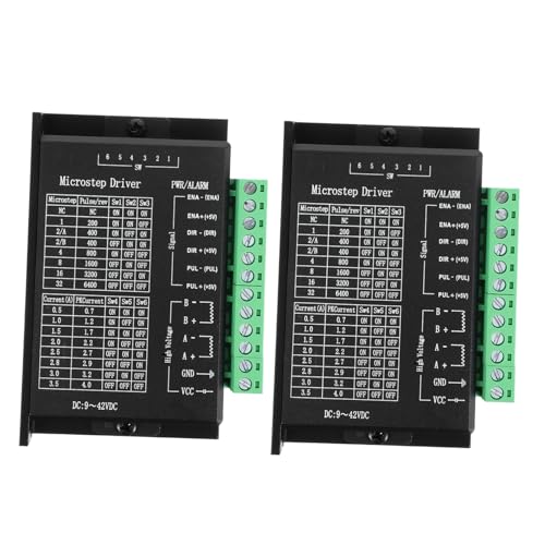 Ciieeo 2 Stück Kraftfahrer Schrittmotortreibermodul Schrittmotorsteuerung Stepper-treiber-controller Schrittmotor-treiber-controller Antriebsmotor Stepper-controller Black Plastik von Ciieeo