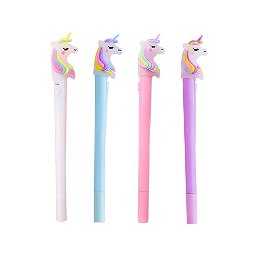 Ciieeo 20 Stk Einhorn Lichtstift Stift in Einhornform Handschrift Stift Schreibwaren Stift Cartoon-tier-schreibstifte Leuchtende Einhornstifte Für Studentischer Stift Blitz Kieselgel Büro von Ciieeo