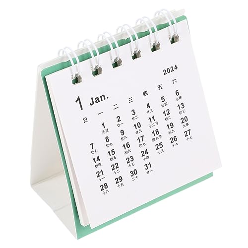 Ciieeo 2023 2024 Tischkalender Zeitplankalender Jahresplaner 2024 Kreativer Kalender Desktop-kalender Stehender Kalender Akademischer Kalender Schreibtisch Papier Dekorationen Büro von Ciieeo