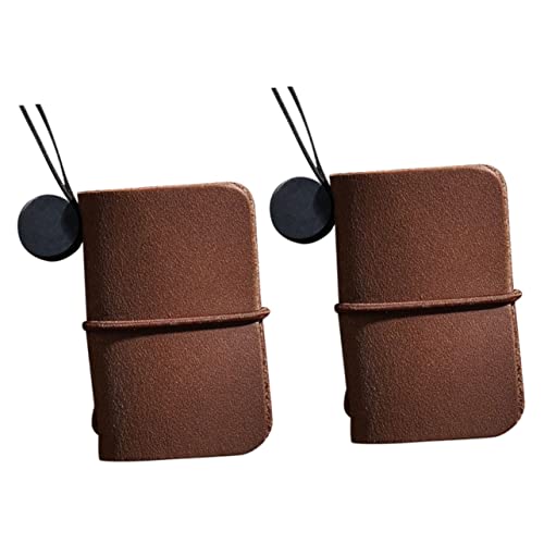Ciieeo 2 Stück Elegantes Dunkelbraunes Taschennotizbuch Mini-notizblock Für Schulbedarf Für Büroangestellte Und Studenten von Ciieeo
