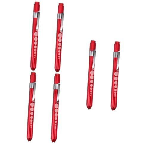 Ciieeo 3 Sätze Medizinische Taschenlampe Led -licht Pädiatrische Krankenschwester Taschenlampe Wiederverwendbare Stiftleuchte Pflege Taschenlampe Aluminiumlegierung Rot 2 Stück * 3 von Ciieeo