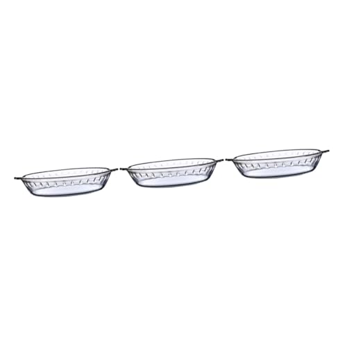 Ciieeo 3 Stk runde Auflaufform aus Glas ovale Glaspfanne Fischtablett zum Grillen Kuchenform Bratpfanne Kochgeschirr Mikrowellenplatte Obst Backgeschirr Speiseteller Weiß Ciieeo 3 Stk runde Auflaufform aus Glas ovale Glaspfanne Fischtablett zum Grillen Kuchenform Bratpfanne Kochgeschirr Mikrowellenplatte Obst Backgeschirr Speiseteller Weiß von Ciieeo