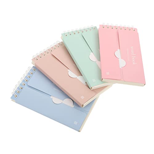 Ciieeo 4 Stück Kann Das Notebook Blockieren Kleine Spirale Taschennotizblöcke Leere Alphabetkarten Mini-zeitplan-notizblock Taschennotizbuch Schülerplanerbuch Ring Papier Kurzschrift Büro von Ciieeo