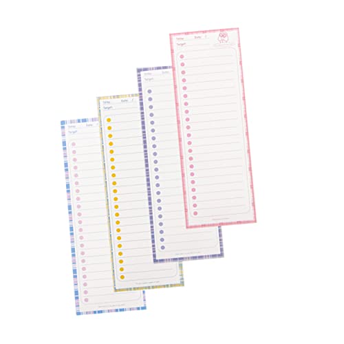 Ciieeo 4er-Pack Notizblöcke Im Taschenformat Tagesplaner Notizbuch Englische Wörter Und Horizontale Gitter von Ciieeo