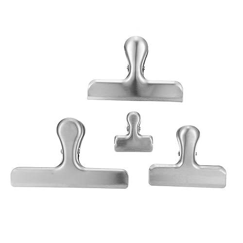 Ciieeo Verschlussclip-Set Für Snackbeutel 4-teilig Beutelclips Aus Edelstahl Universalclip Für Lebensmittelsnacks von Ciieeo